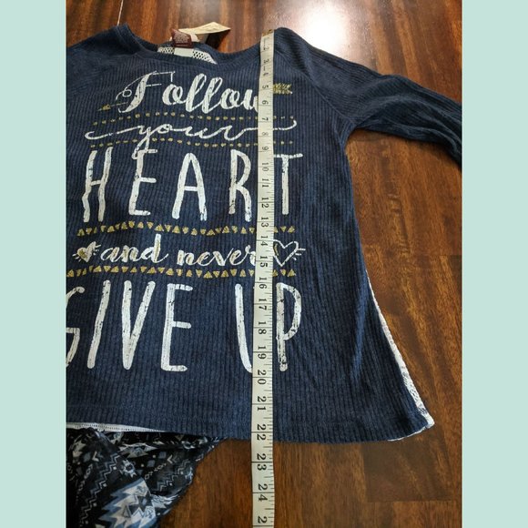 NWT ARIZONA JEANS Long Sleeve Top And Scarf Top Set Size XL - Picture 3 of 16